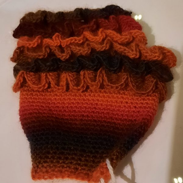 Fingerless Dragon Scale Gloves (Burnt Orange)